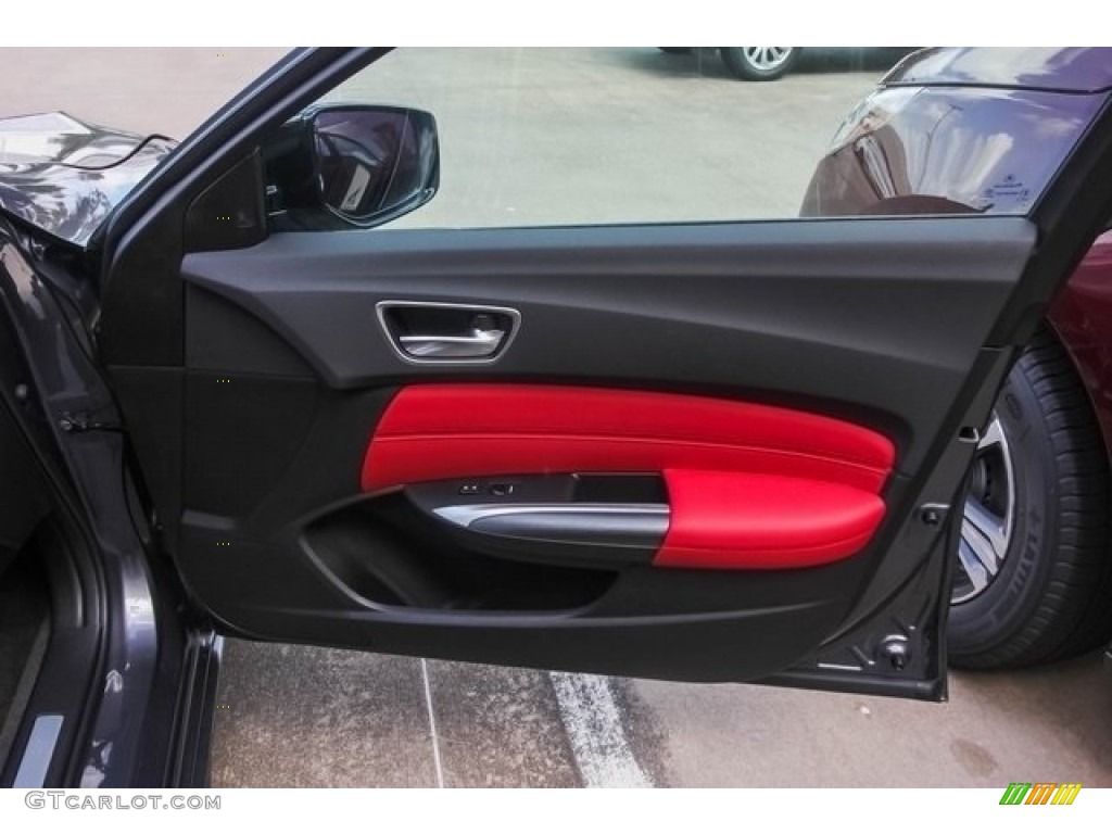2019 Acura TLX A-Spec Sedan Red Door Panel Photo #128326066