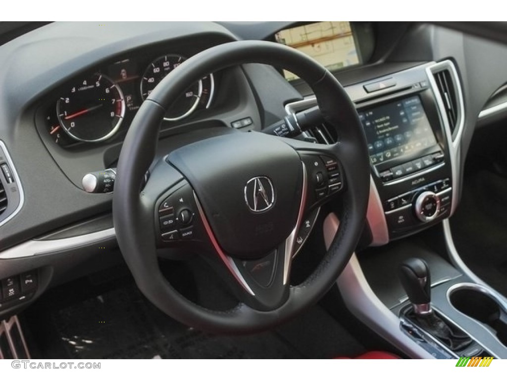 2019 Acura TLX A-Spec Sedan Red Dashboard Photo #128326303