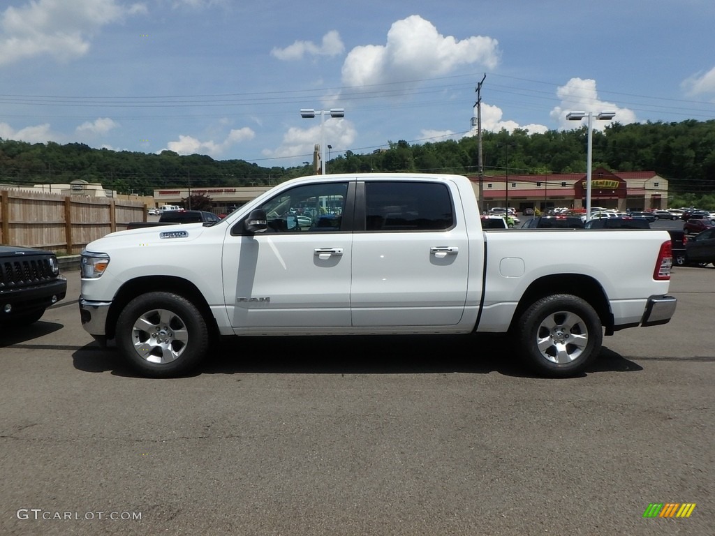 2019 1500 Big Horn Crew Cab 4x4 - Bright White / Black/Light Mountain Brown photo #2