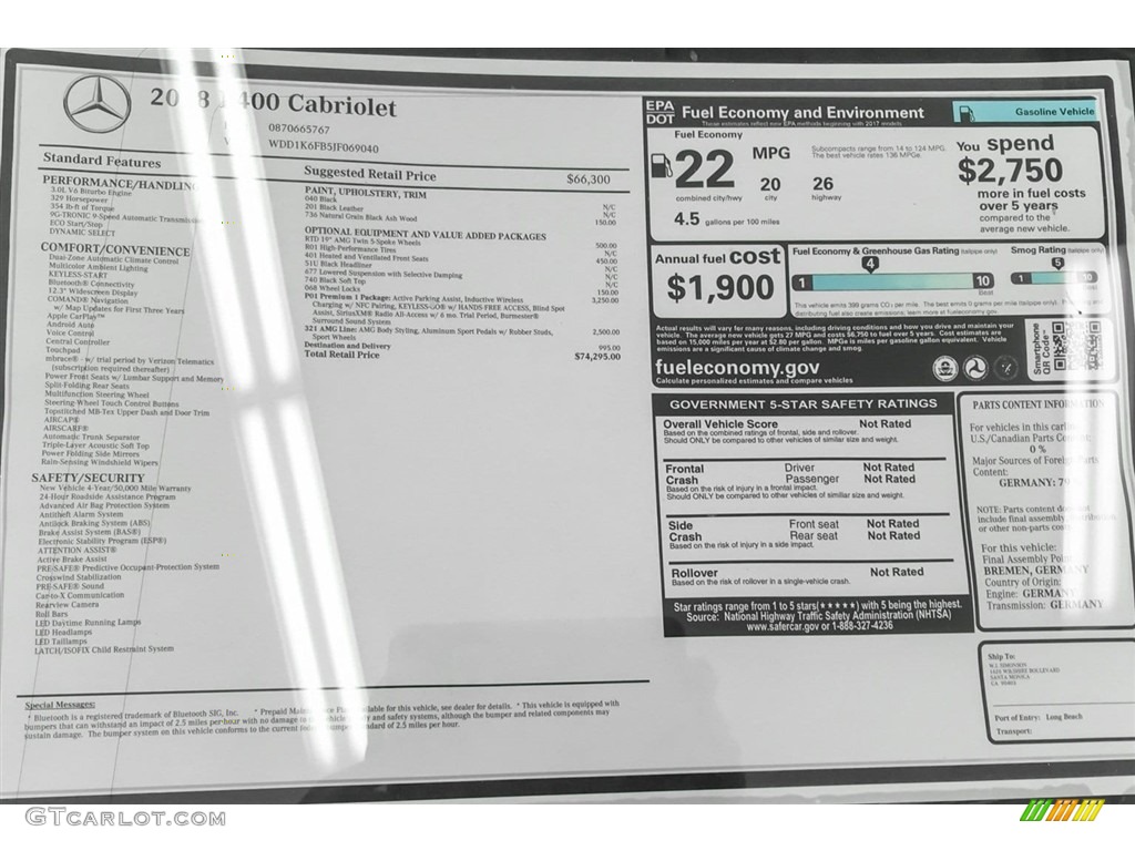 2018 E 400 Convertible - Black / Black photo #10