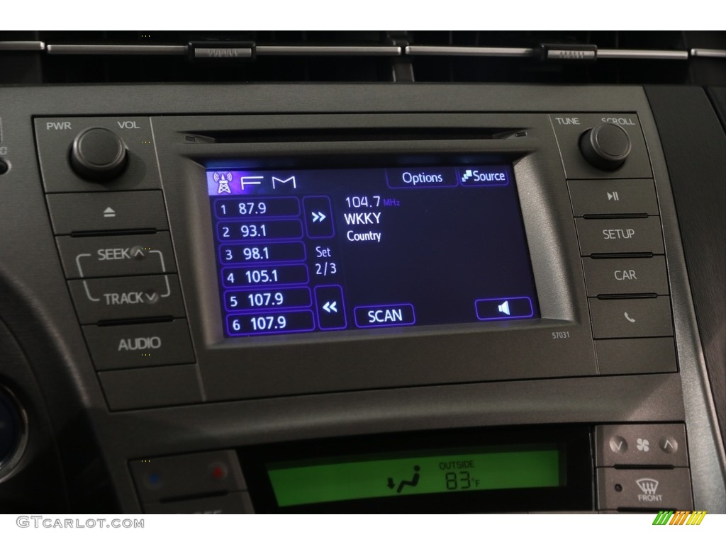 2015 Prius Two Hybrid - Sea Glass Pearl / Dark Gray photo #9