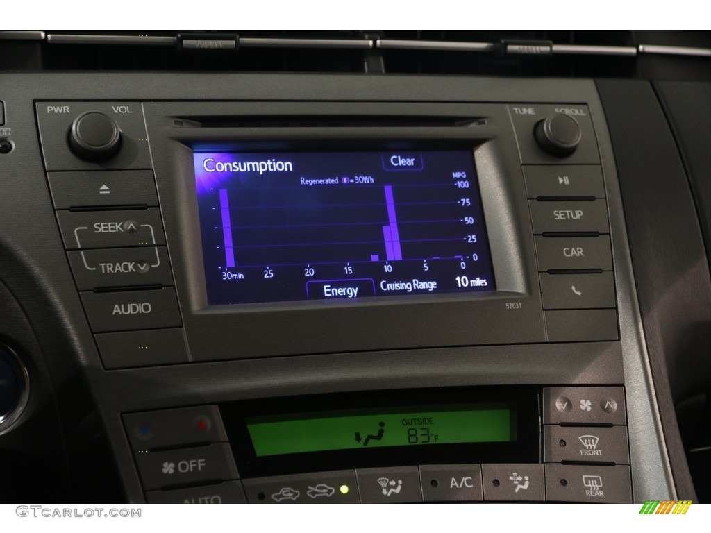 2015 Prius Two Hybrid - Sea Glass Pearl / Dark Gray photo #11