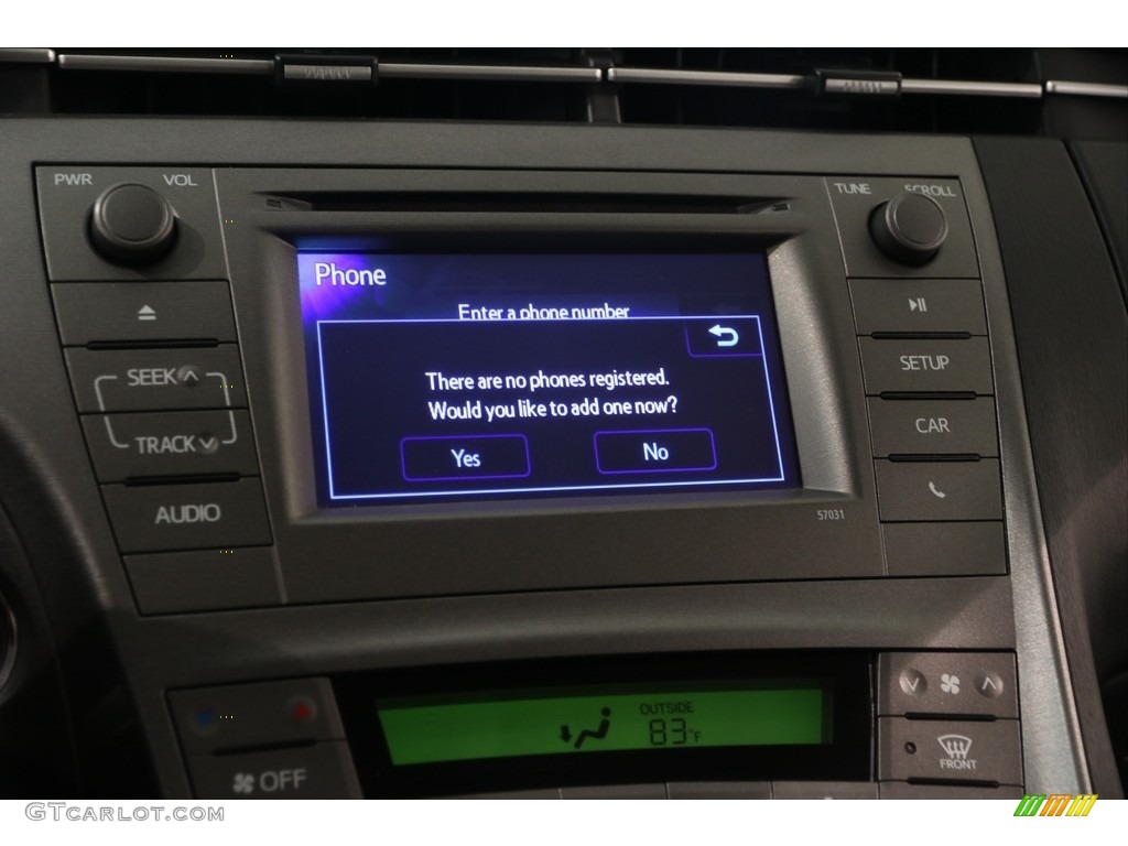 2015 Prius Two Hybrid - Sea Glass Pearl / Dark Gray photo #12