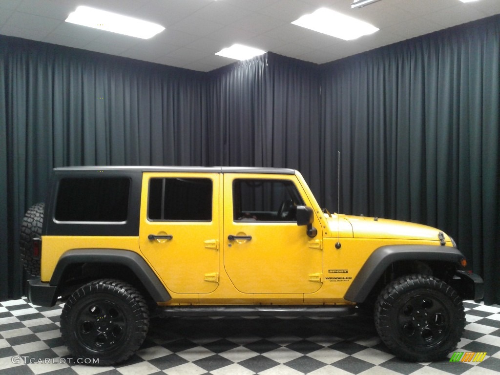 2015 Wrangler Unlimited Sport 4x4 - Baja Yellow / Black photo #5