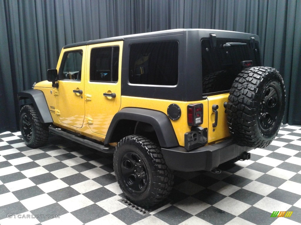 2015 Wrangler Unlimited Sport 4x4 - Baja Yellow / Black photo #8