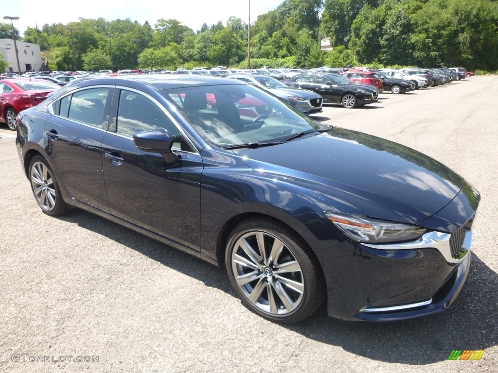 2018 Mazda6 Signature - Deep Crystal Blue Mica / Black photo #3