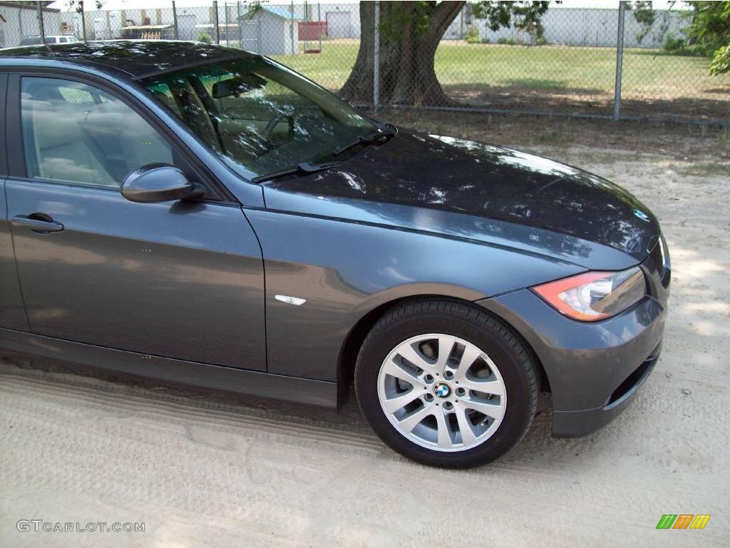 2007 3 Series 328i Sedan - Sparkling Graphite Metallic / Beige photo #2