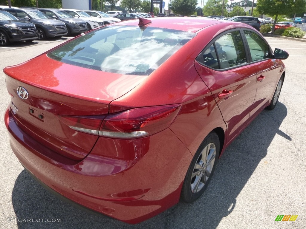 2018 Elantra Value Edition - Scarlet Red / Beige photo #2