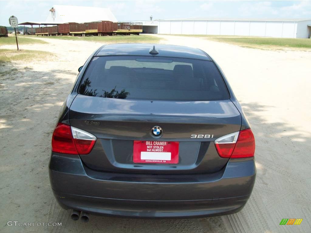 2007 3 Series 328i Sedan - Sparkling Graphite Metallic / Beige photo #5