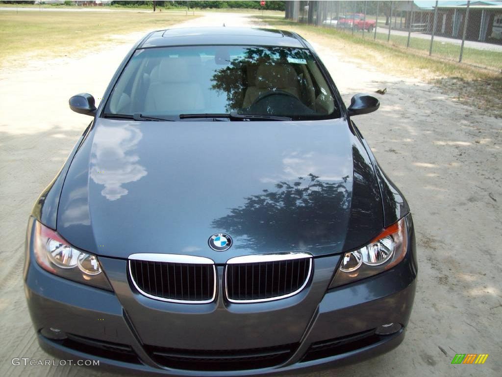 2007 3 Series 328i Sedan - Sparkling Graphite Metallic / Beige photo #10