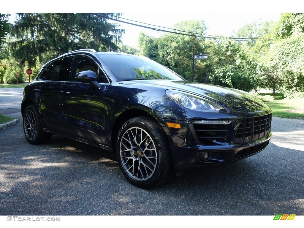 2018 Macan S - Night Blue Metallic / Black/Luxor Beige photo #1