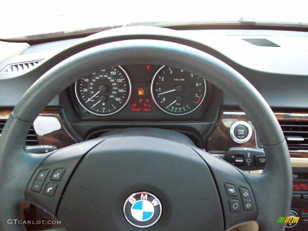 2007 3 Series 328i Sedan - Sparkling Graphite Metallic / Beige photo #21