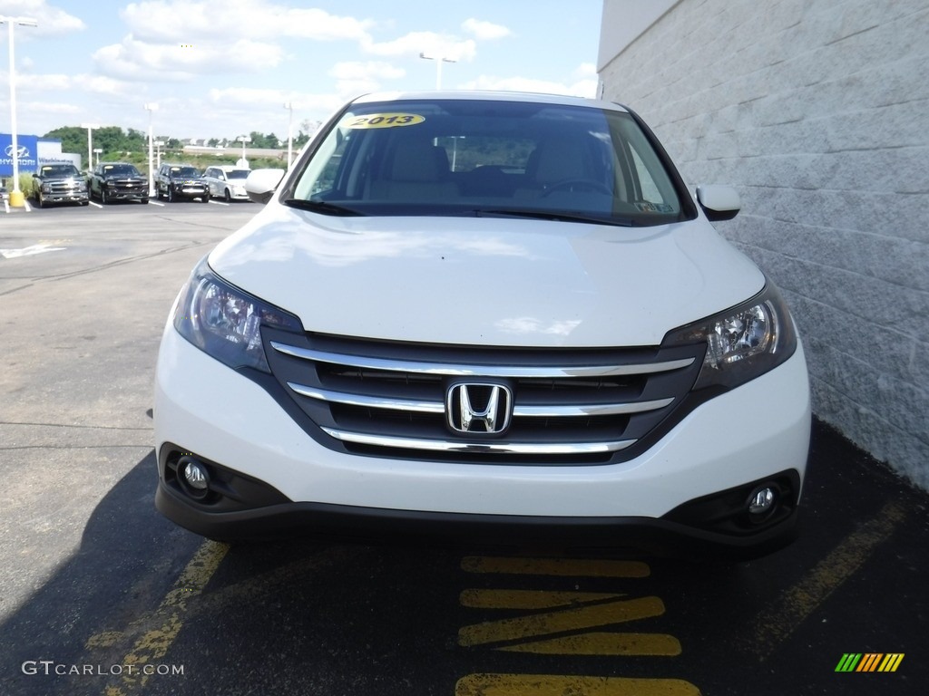 2013 CR-V EX AWD - White Diamond Pearl / Beige photo #5