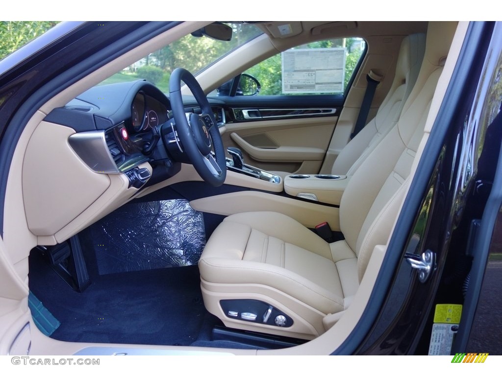 Black/Luxor Beige Interior 2018 Porsche Panamera 4 Photo #128344779