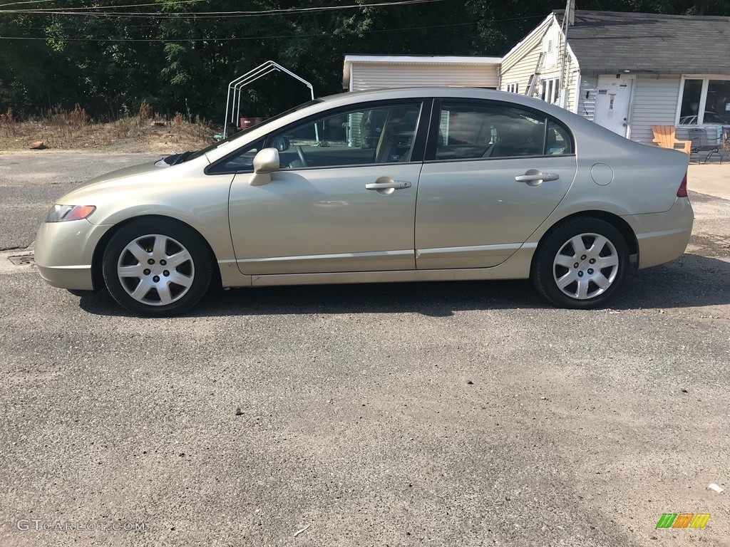 2007 Civic LX Sedan - Borrego Beige Metallic / Ivory photo #3