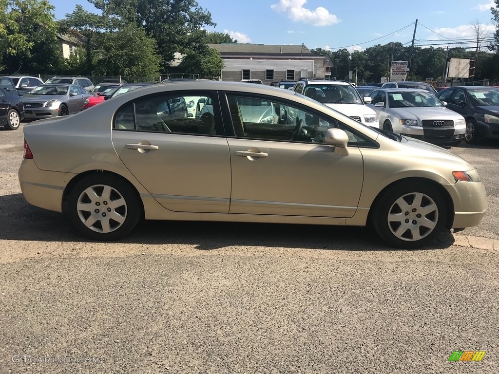 2007 Civic LX Sedan - Borrego Beige Metallic / Ivory photo #9