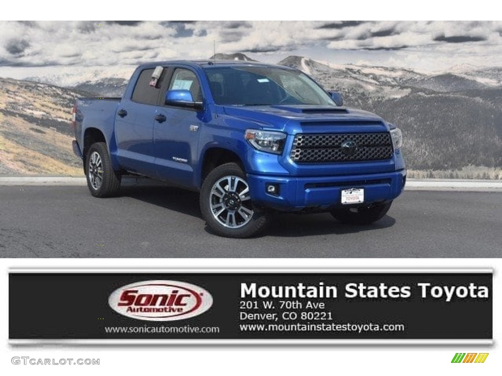 2018 Tundra SR5 CrewMax 4x4 - Blazing Blue Pearl / Graphite photo #1