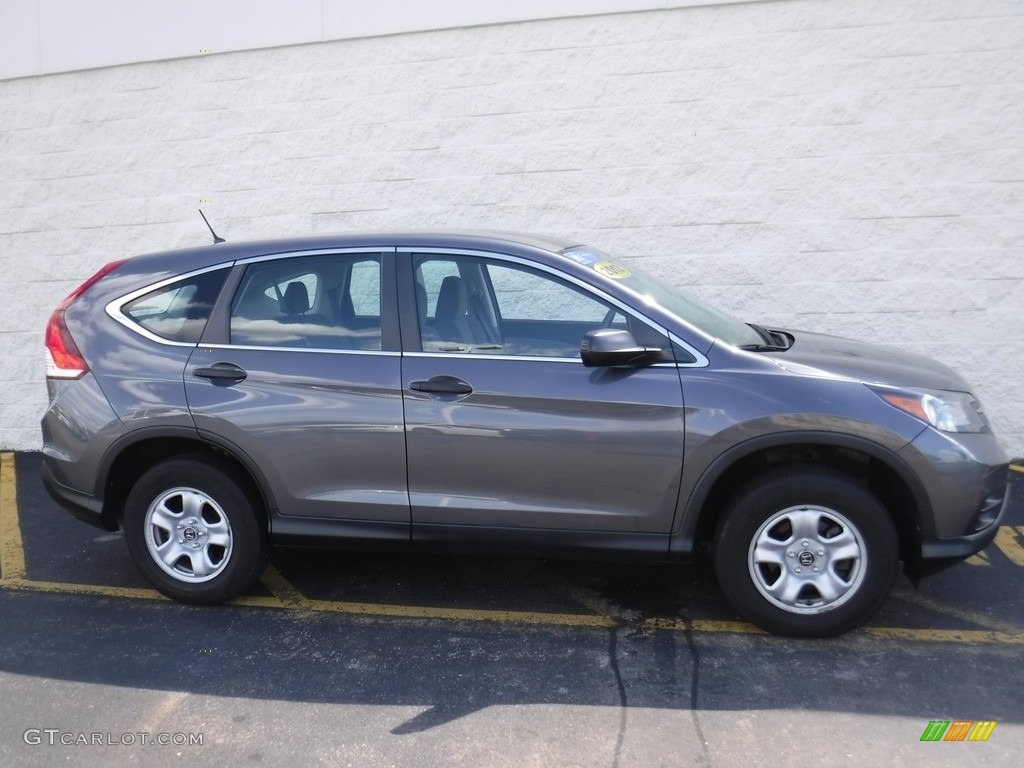 2013 CR-V LX AWD - Polished Metal Metallic / Gray photo #2