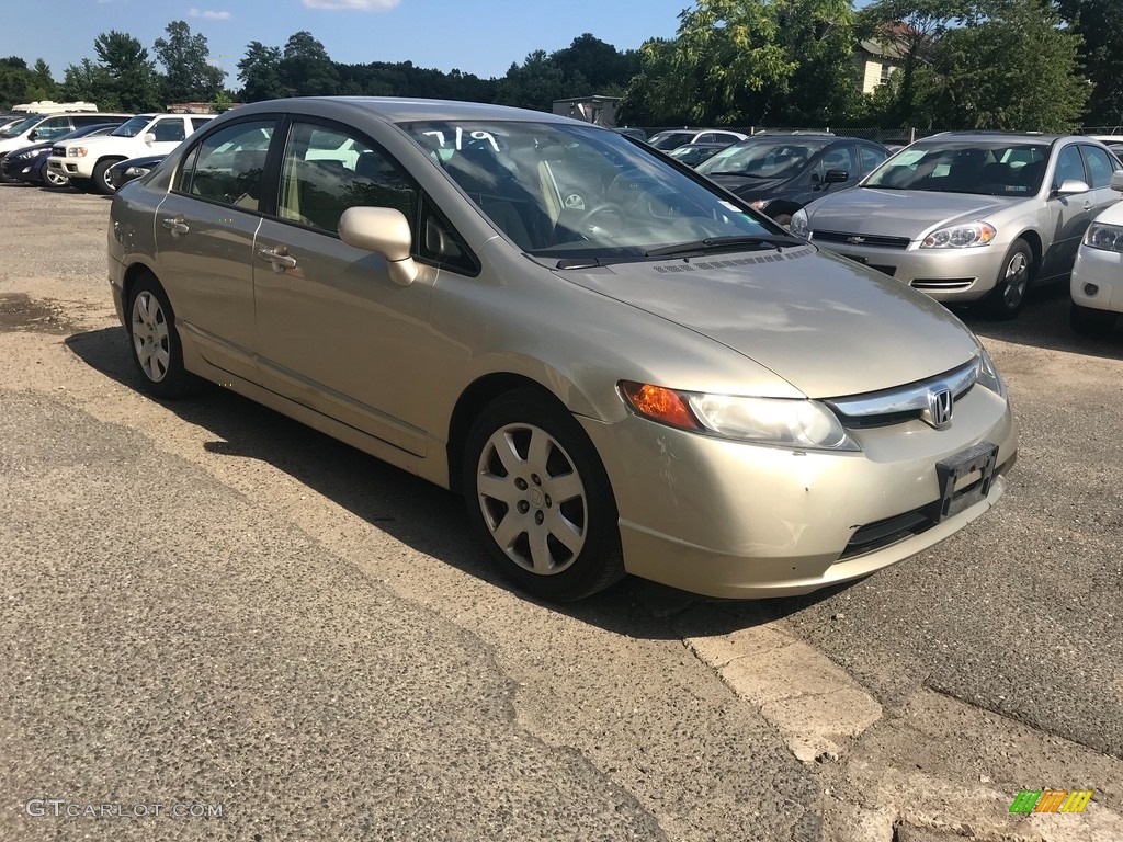 2007 Civic LX Sedan - Borrego Beige Metallic / Ivory photo #10