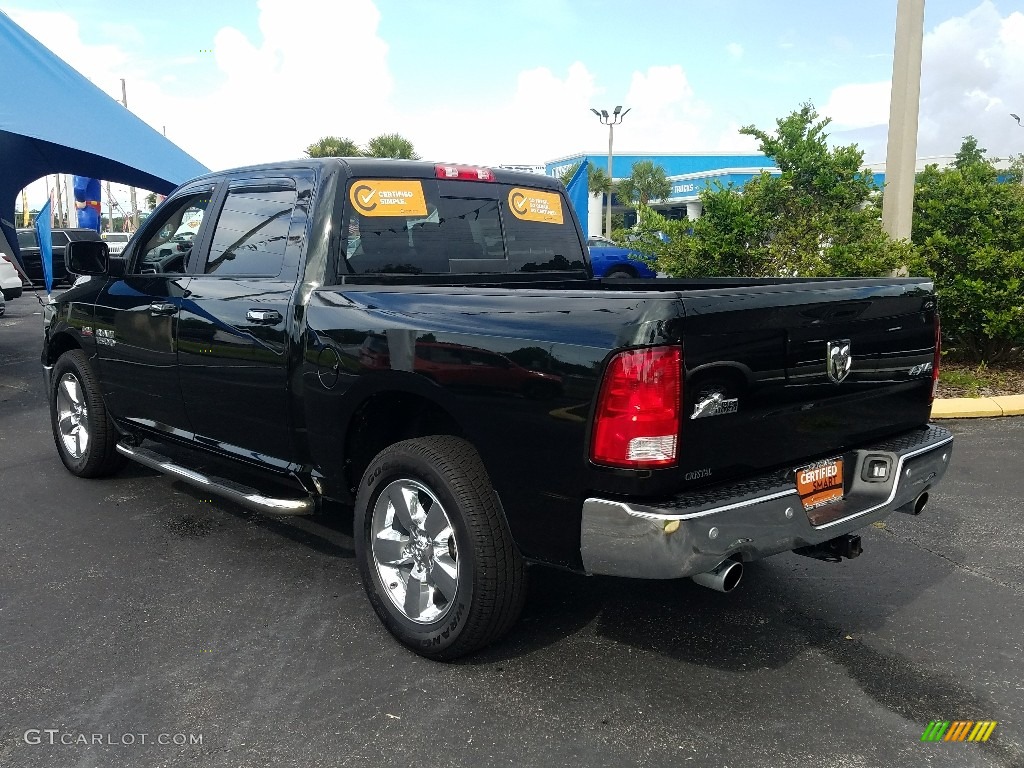 2017 1500 Big Horn Crew Cab 4x4 - Black Forest Green Pearl / Black/Diesel Gray photo #3