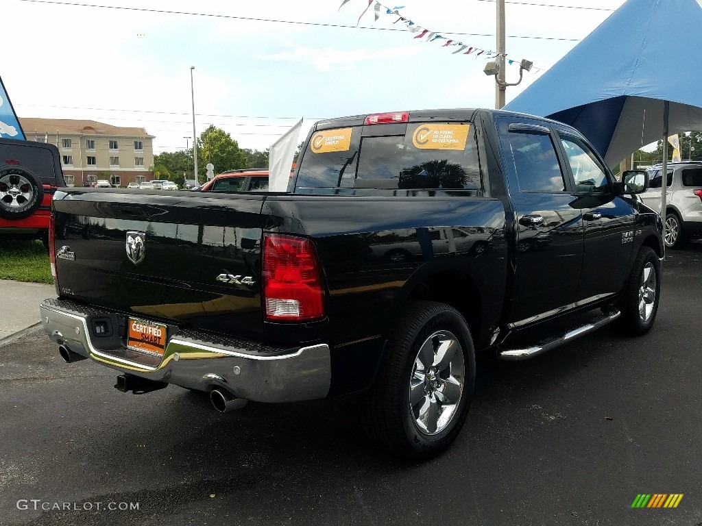 2017 1500 Big Horn Crew Cab 4x4 - Black Forest Green Pearl / Black/Diesel Gray photo #5