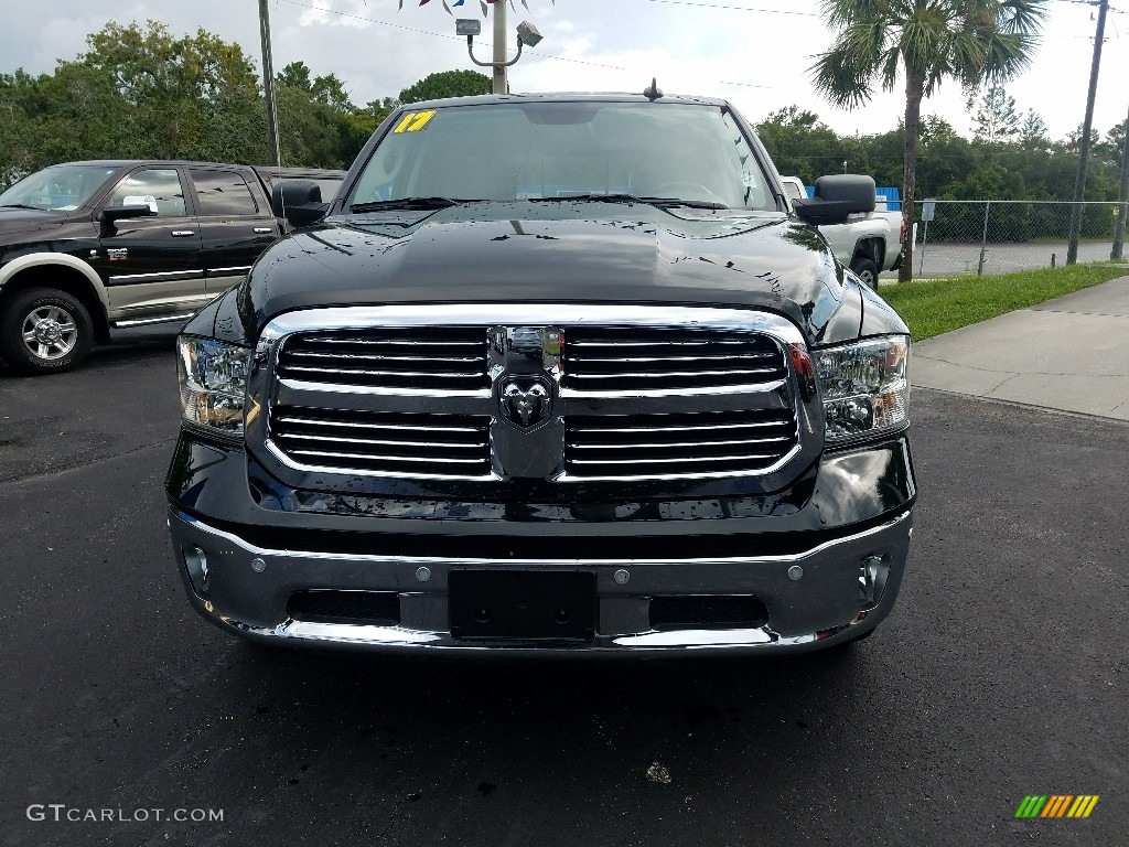 2017 1500 Big Horn Crew Cab 4x4 - Black Forest Green Pearl / Black/Diesel Gray photo #8