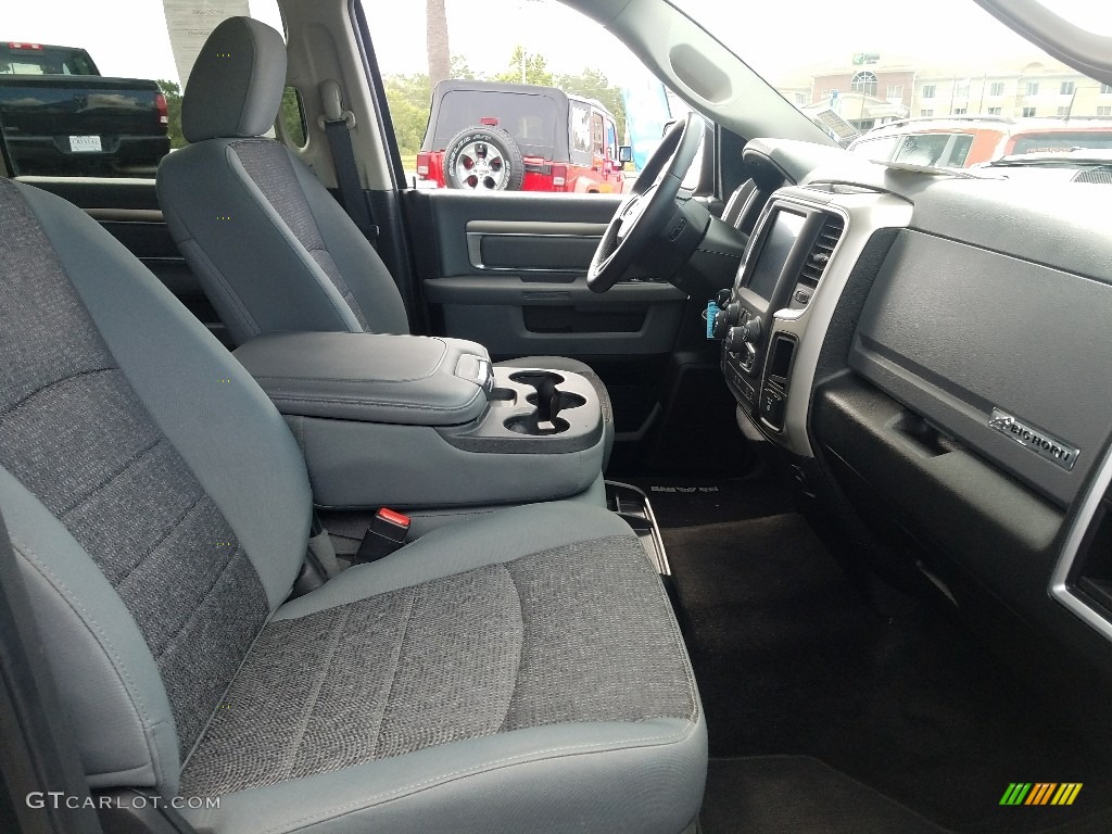 2017 1500 Big Horn Crew Cab 4x4 - Black Forest Green Pearl / Black/Diesel Gray photo #12