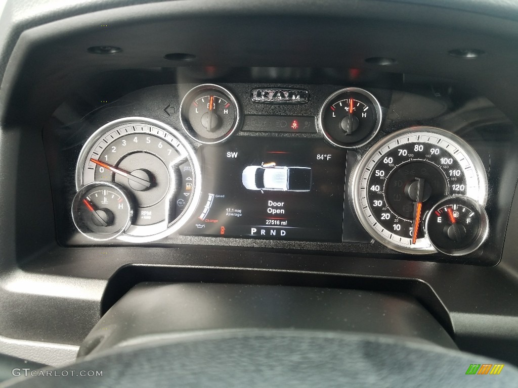 2017 1500 Big Horn Crew Cab 4x4 - Black Forest Green Pearl / Black/Diesel Gray photo #14