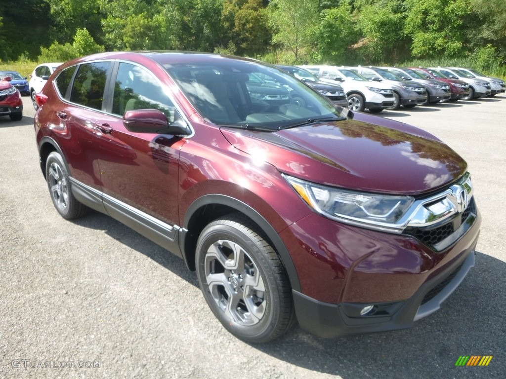 2018 CR-V EX AWD - Basque Red Pearl II / Gray photo #5