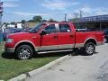 2007 Bright Red Ford F150 Lariat SuperCrew 4x4  photo #1