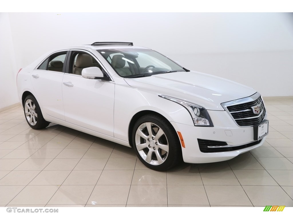2015 Crystal White Tricoat Cadillac Ats 2 0t Luxury Awd