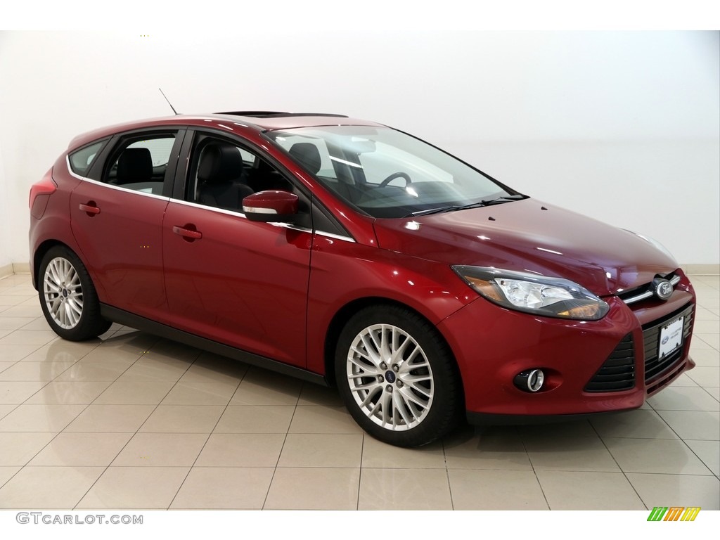 2014 Focus Titanium Hatchback - Ruby Red / Charcoal Black photo #1