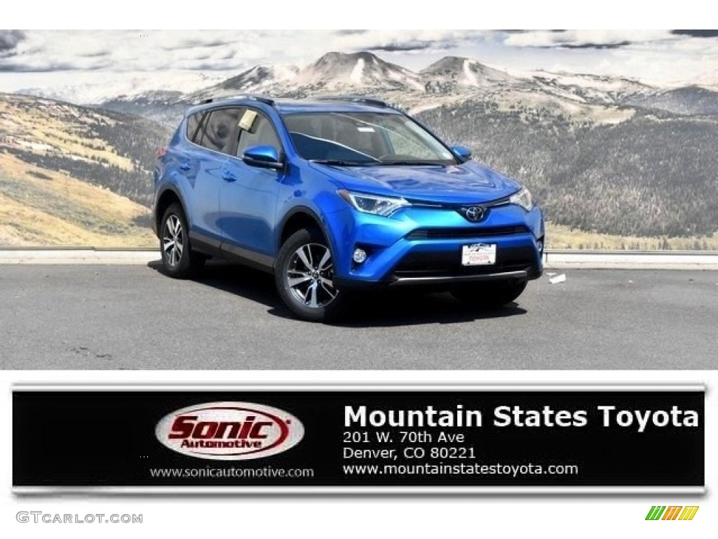 2018 RAV4 XLE - Electric Storm Blue / Ash photo #1