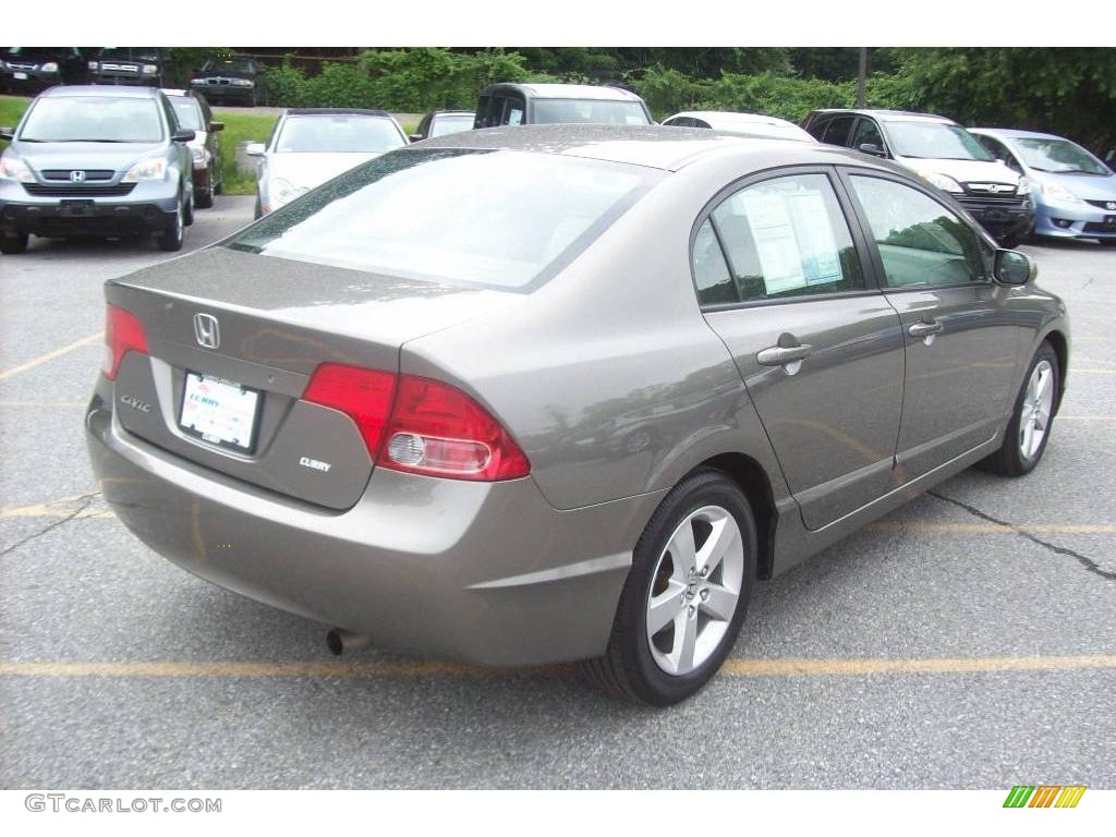 2007 Civic EX Sedan - Galaxy Gray Metallic / Gray photo #23