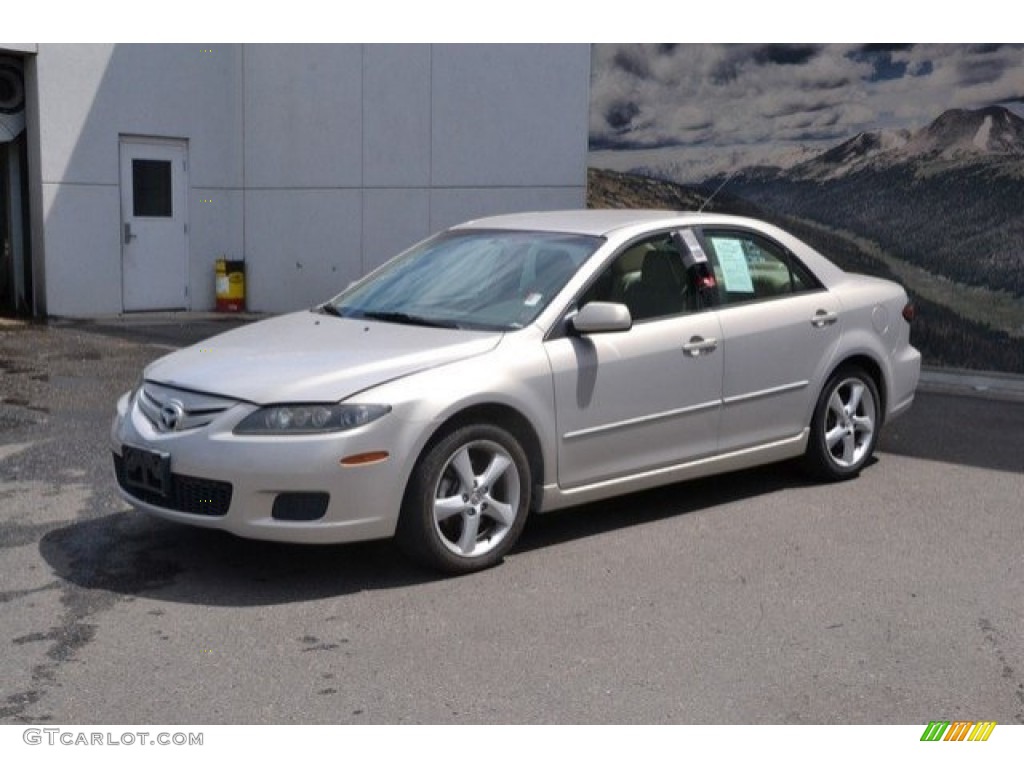 2007 MAZDA6 i Sport Sedan - Smokestone / Beige photo #2