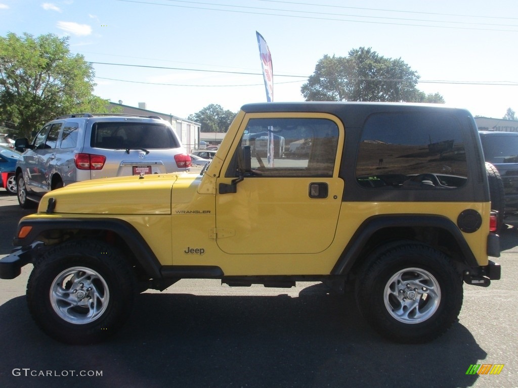 2000 Wrangler SE 4x4 - Solar Yellow / Agate photo #4