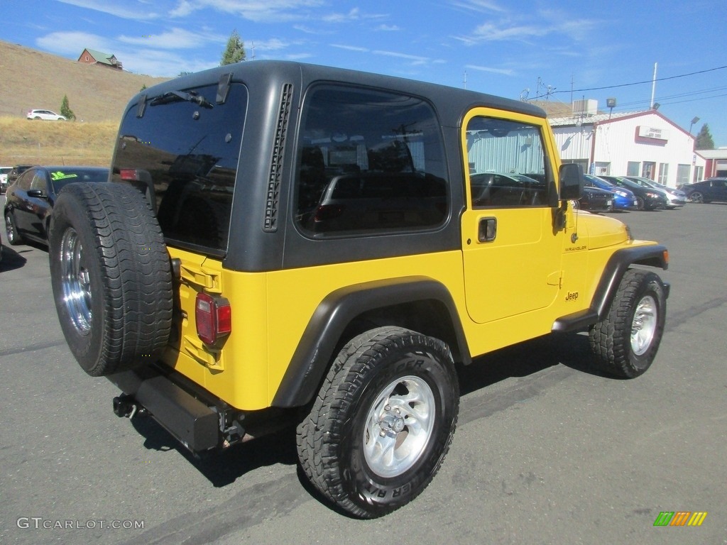 2000 Wrangler SE 4x4 - Solar Yellow / Agate photo #7