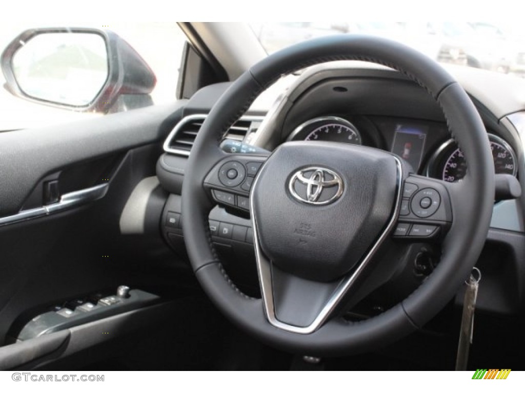 2018 Camry SE - Ruby Flare Pearl / Black photo #25