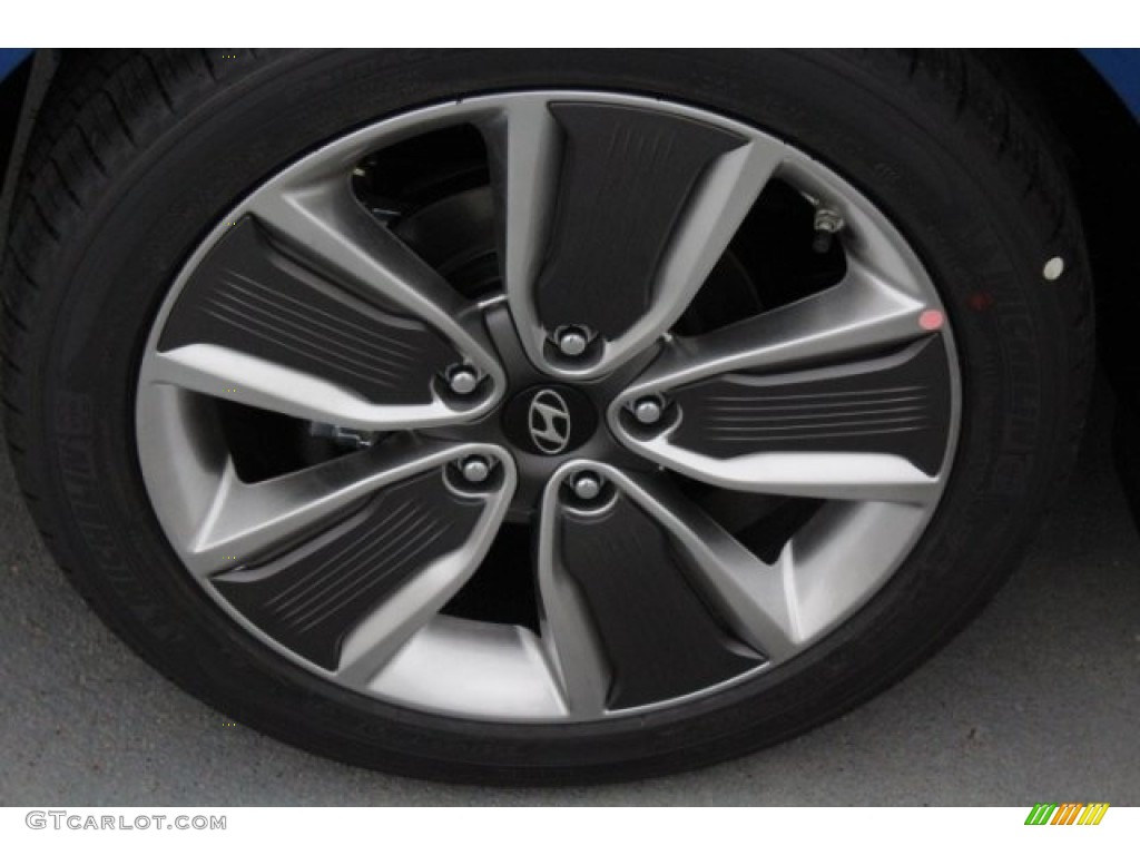 2018 Ioniq Hybrid Limited - Electric Blue Metallic / Charcoal Black photo #11