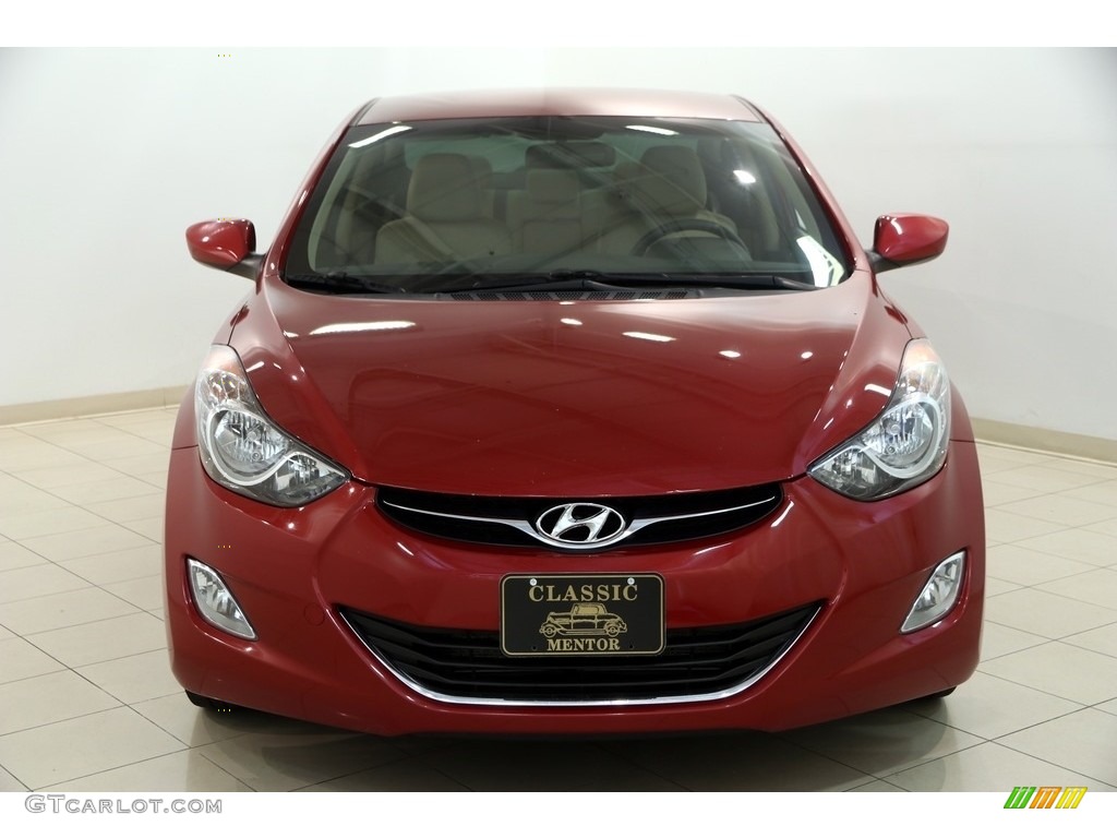2012 Elantra GLS - Red Allure / Beige photo #2