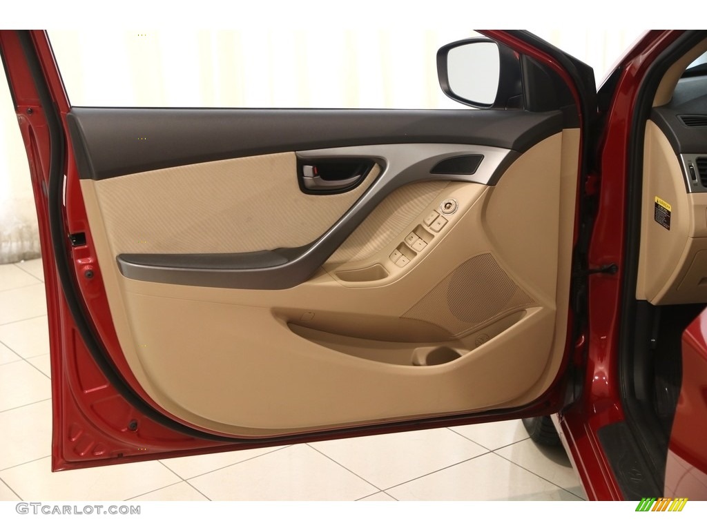 2012 Elantra GLS - Red Allure / Beige photo #4