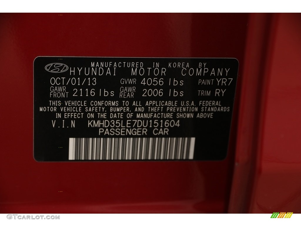 2013 Elantra GT - Red / Black photo #19