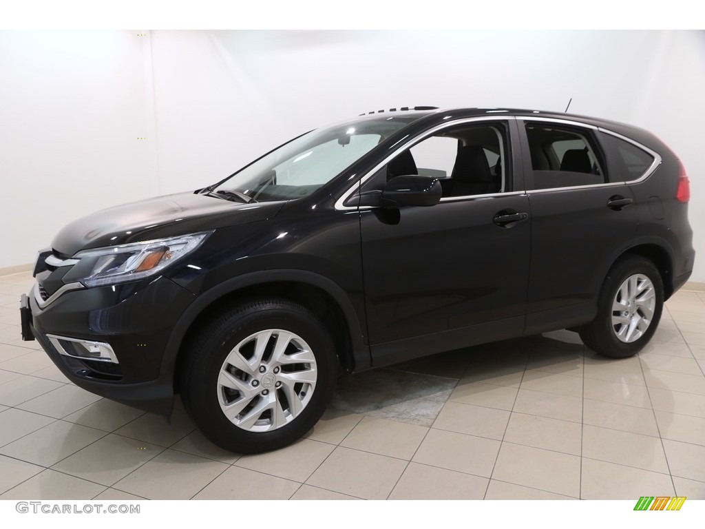 2016 CR-V EX AWD - Crystal Black Pearl / Black photo #3