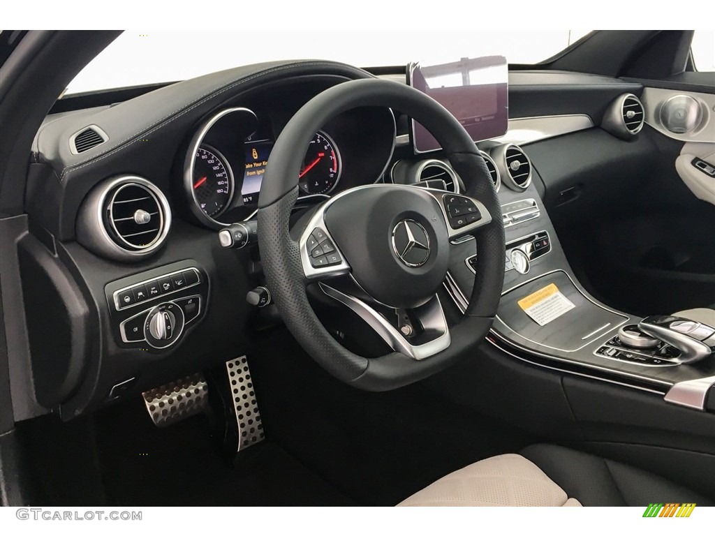 2018 Mercedes-Benz C 43 AMG 4Matic Sedan Platinum White Pearl/Black Dashboard Photo #128381844