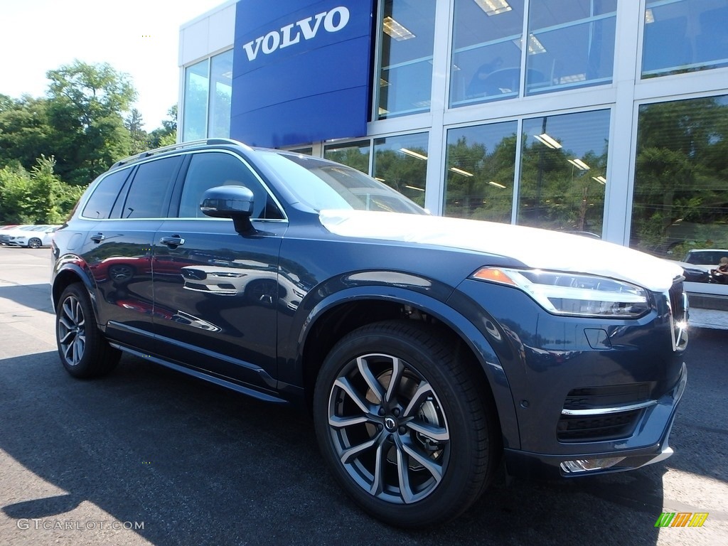 2019 XC90 T6 AWD Momentum - Denim Blue Metallic / Amber photo #1