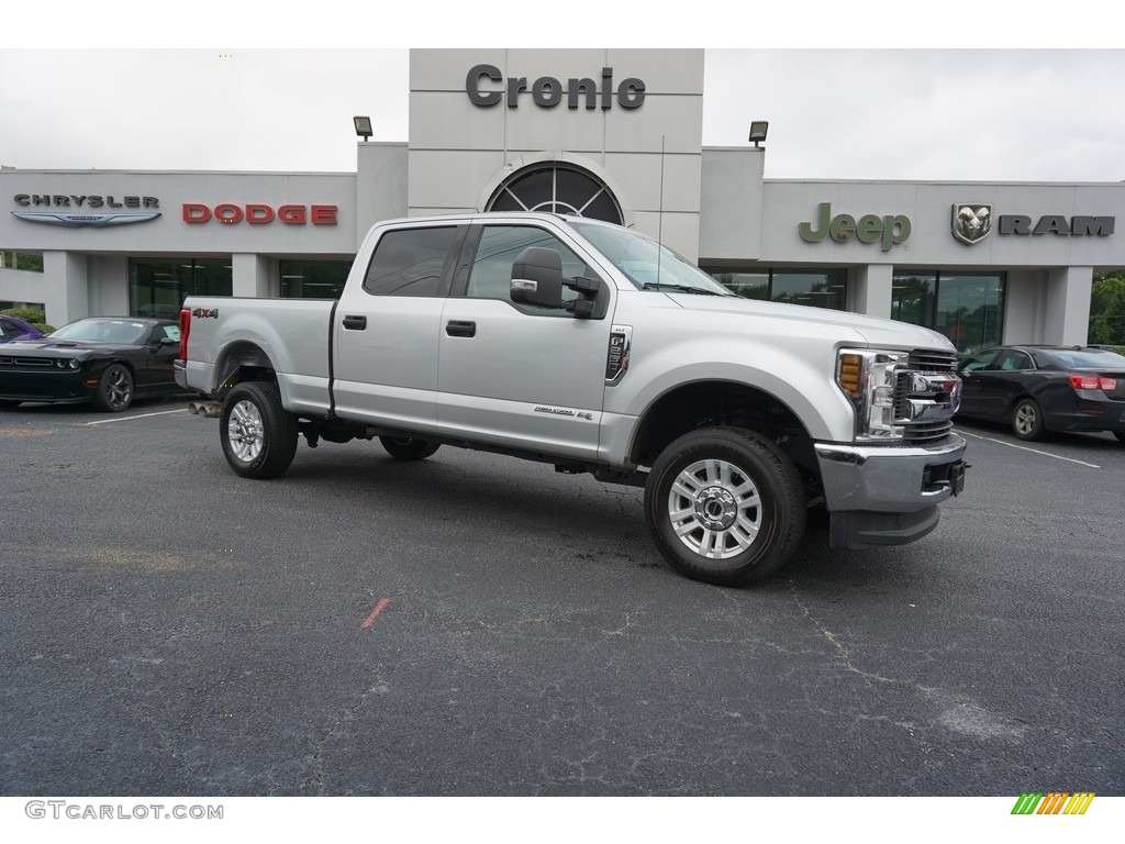 2018 F250 Super Duty XLT Crew Cab 4x4 - Ingot Silver / Earth Gray photo #1