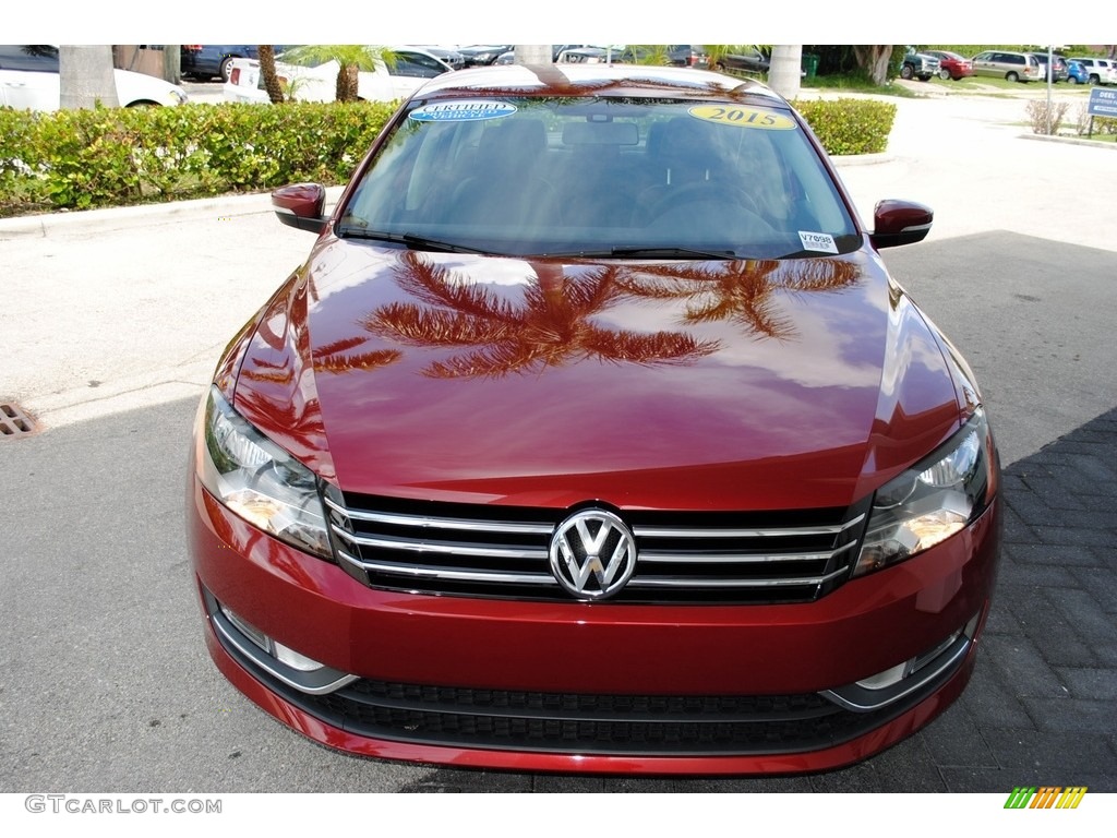 2015 Passat Wolfsburg Edition Sedan - Fortana Red Metallic / Titan Black photo #3