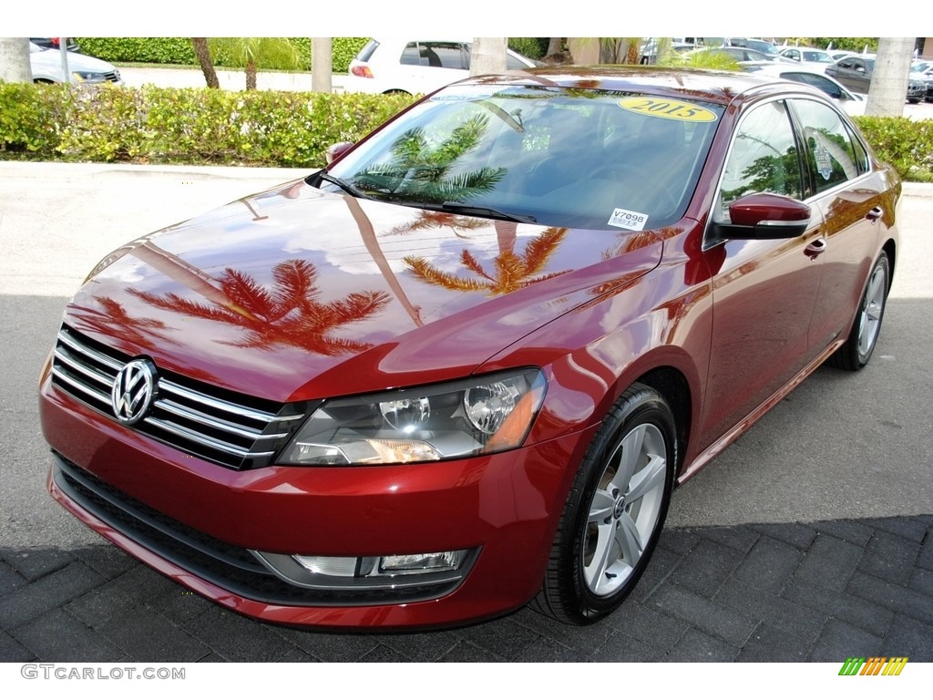 2015 Passat Wolfsburg Edition Sedan - Fortana Red Metallic / Titan Black photo #4
