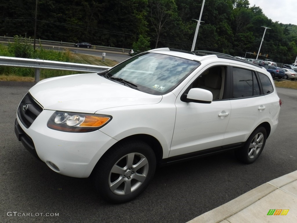 2007 Santa Fe SE 4WD - Powder White Pearl / Beige photo #5