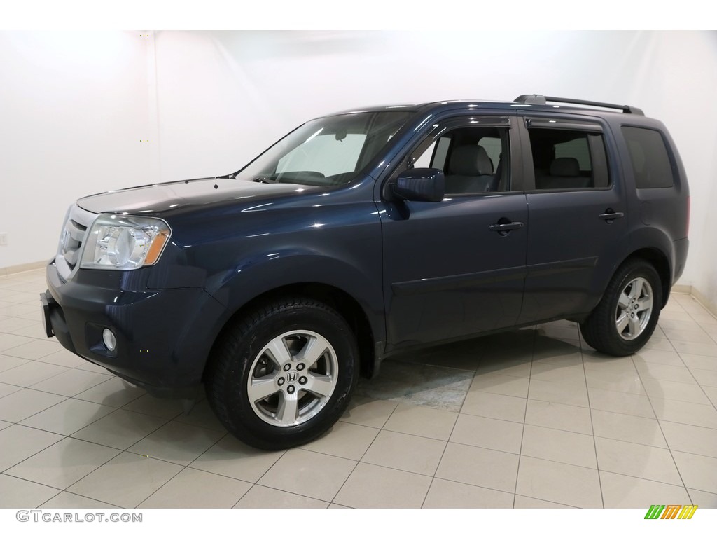 2009 Pilot EX 4WD - Bali Blue Pearl / Gray photo #3